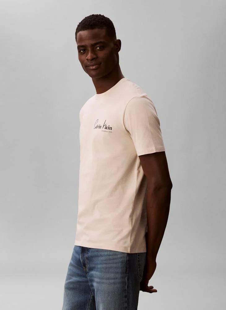 Calvin Klein Jeans  Graphic Crew Neck T-Shirt for Men | Best Price UAE