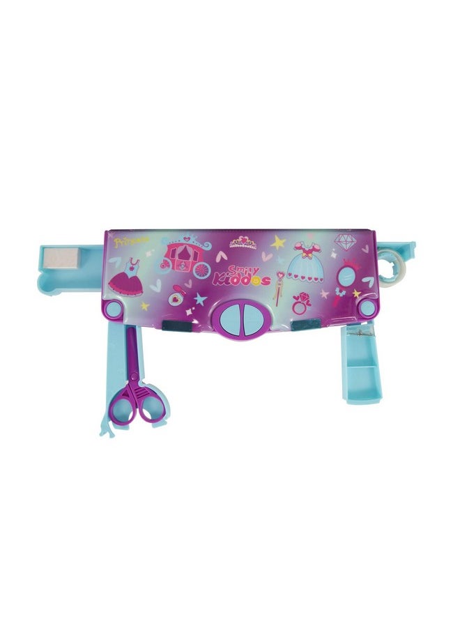 SMILY KIDDOS - Pop Out Pencil Box | Multi Functional Pencil Box For Kids | Pop Out Pencil Box | Best Return Gifts To Kids | Stationery For Children (Princess Purple) - Image 1