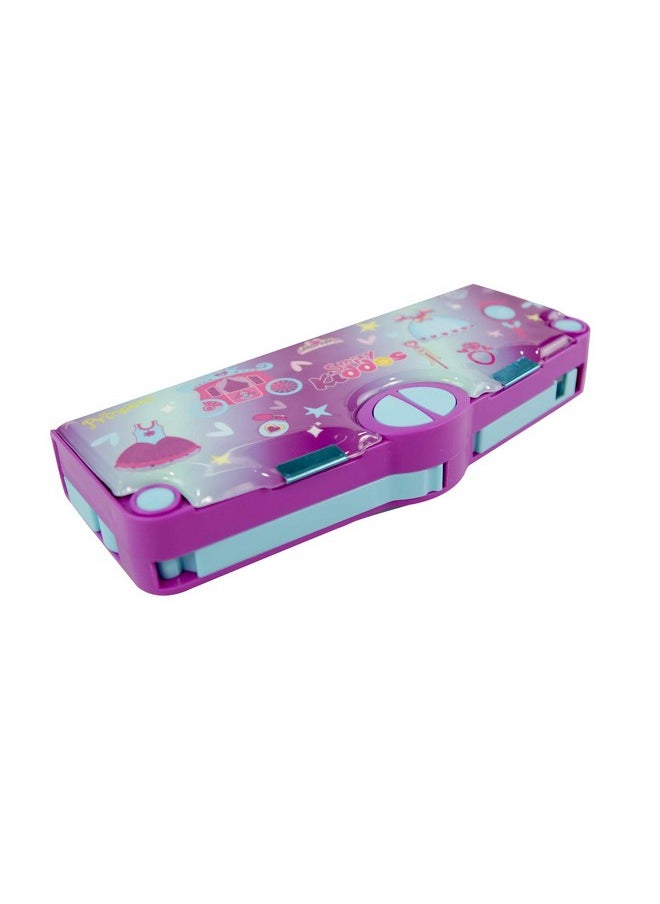 SMILY KIDDOS - Pop Out Pencil Box | Multi Functional Pencil Box For Kids | Pop Out Pencil Box | Best Return Gifts To Kids | Stationery For Children (Princess Purple) - Image 1