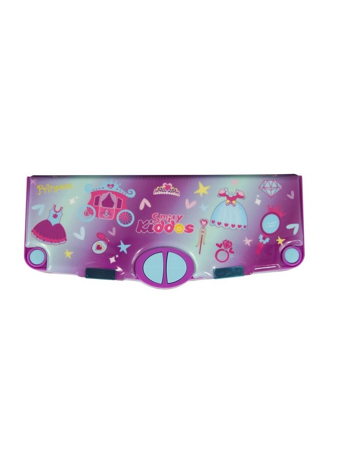 SMILY KIDDOS - Pop Out Pencil Box | Multi Functional Pencil Box For Kids | Pop Out Pencil Box | Best Return Gifts To Kids | Stationery For Children (Princess Purple) - Image 1