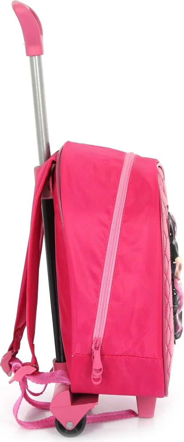 Masho Trend Squeegee Pink Shiny Stitched Minnie Mouse Printed Kindergarten Bag Nursery Bag