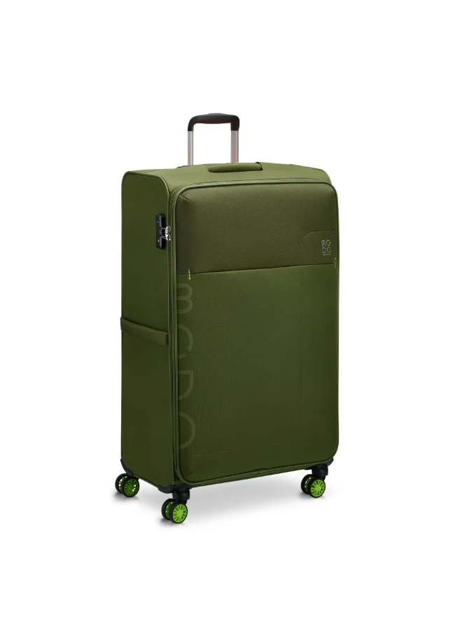 Modo By Roncato Modo Fabric Trolley 3-Piece Luggage Set 42363/3P Soft Suitcase Set with TSA Lock & 4 Double Spinner Wheels (S, M, L)