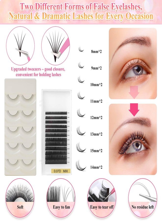 Tetutor Lash Kits Extensions Kit for Beginners, Eyelash Lash Extension Kit for Beginners with Lash Mannequin Head, Lash Extension Practice Kit Starter Kit with Everything USB Fan, Lash Glue, Shampoo - Image 3