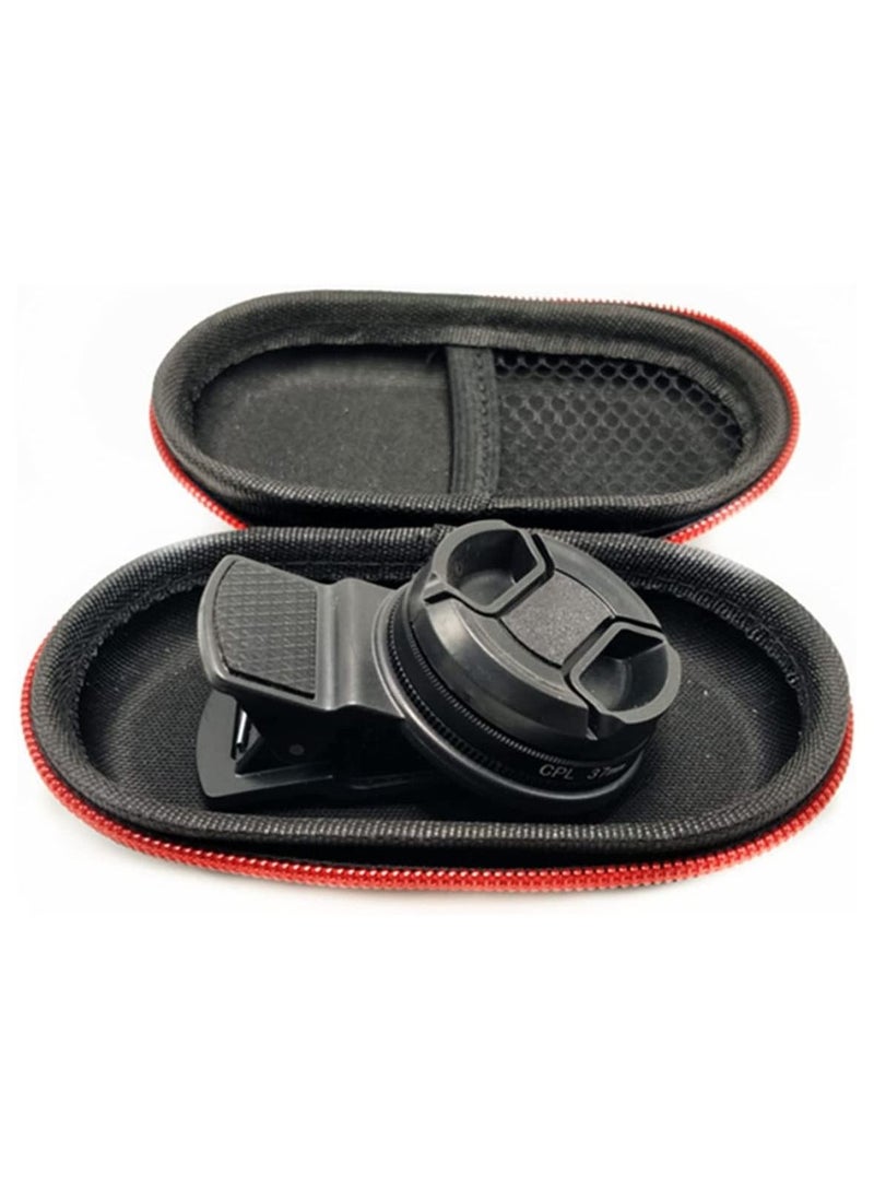 SYOSI - 37mm CPL Phone Camera Lens Large Aperture Universal Portable Polarizer Clip on Cellphone Cpl Filter for Most Mobilephone Models Mobile Camera Lens Video Camera External Single Reflex Polarizer - Image 1