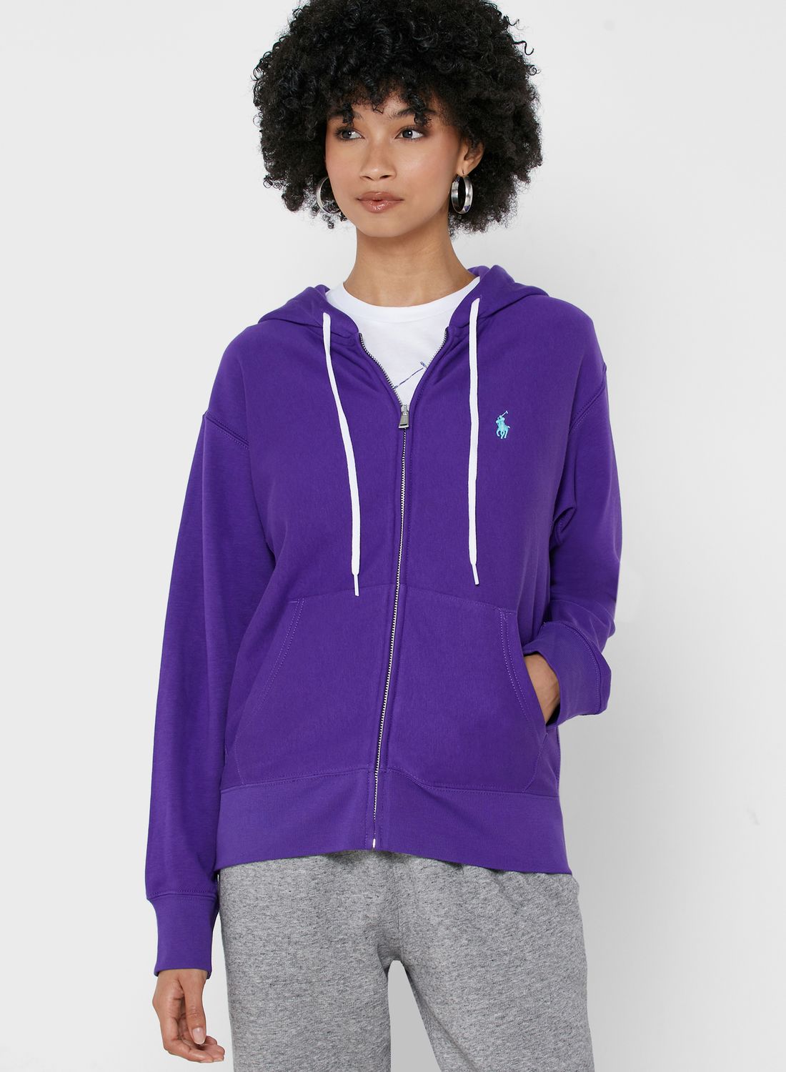 Buy Polo Ralph Lauren Purple Zip Through Hoodie for Women in UAE