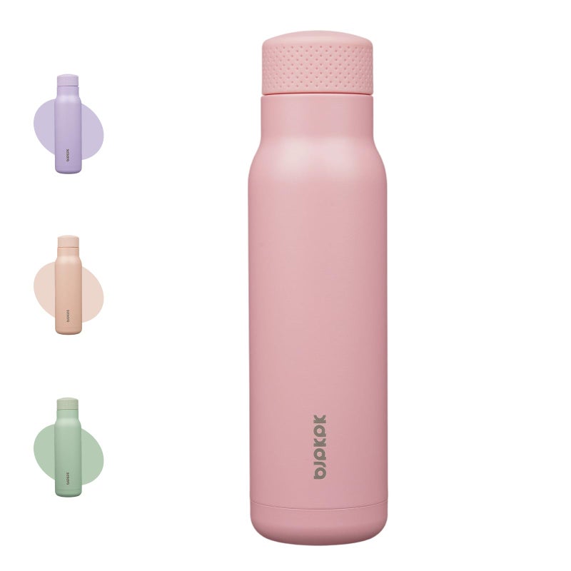 BJPKPK Stainless Steel Water Bottle21oz insulated Reusable BottleLeakproof Metal Thermal Flask Double WallKeep Drinks Cold and HotPink - Image 2