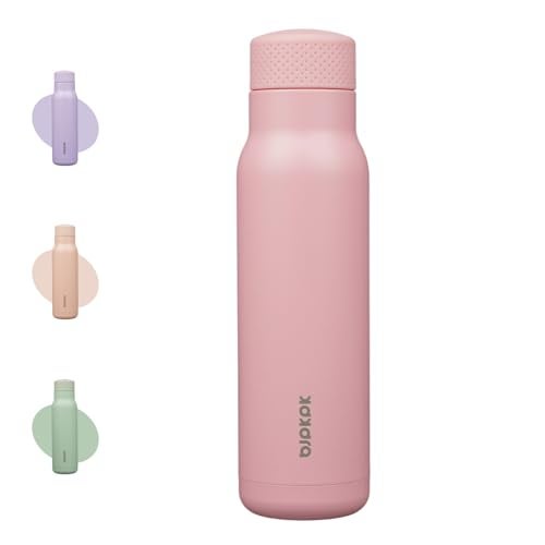 BJPKPK Stainless Steel Water Bottle21oz insulated Reusable BottleLeakproof Metal Thermal Flask Double WallKeep Drinks Cold and HotPink - Image 1