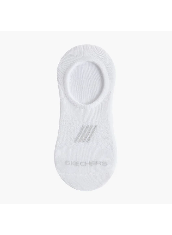 سكيتشرز جوارب نسائية بطبعة بنصف تيري بطول الكاحل - عبوة من  قطع