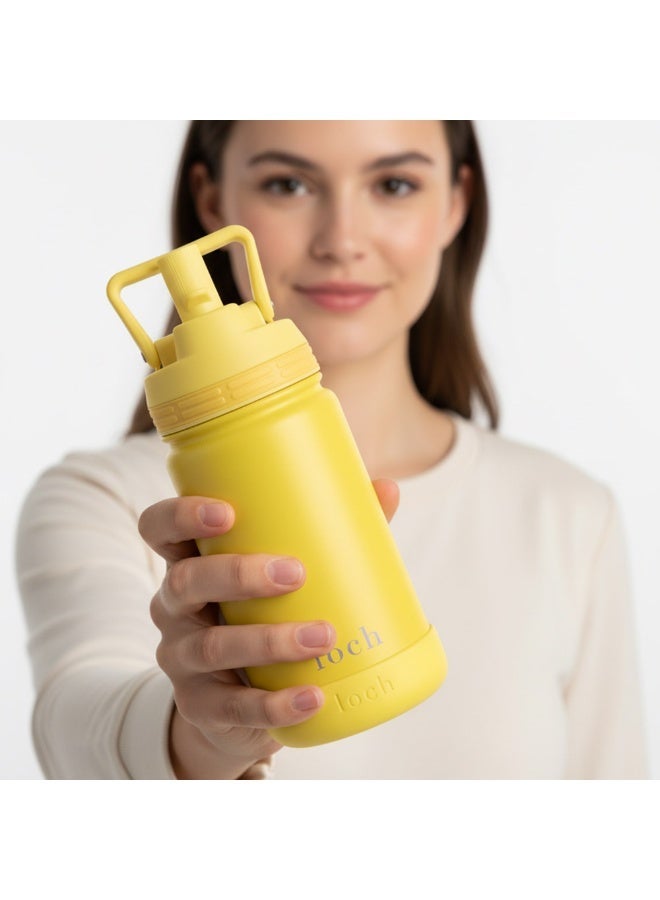 Loch 420ml (14 Oz) Monochrome Water Bottle Sunrise Yellow - Image 5