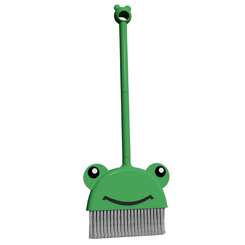 Educational Frog Shaped Toy Broom For Kids Pretend Play Plastic Cleaning Set - Image 2