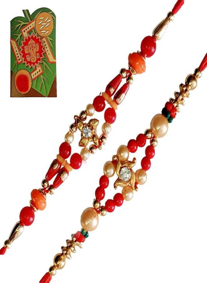 PICRAZEE Raksha Bandhan Rakhi for Brother | Rakhi Combo (2 Rakhis, 1 Roli Tilak Set) (C12) - Image 1