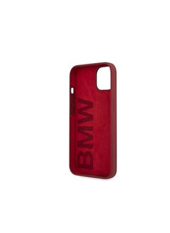 BMW Bmw liquid silicone case tone on tone metal logo for iphone 13 (6.1") - red  - Image 3