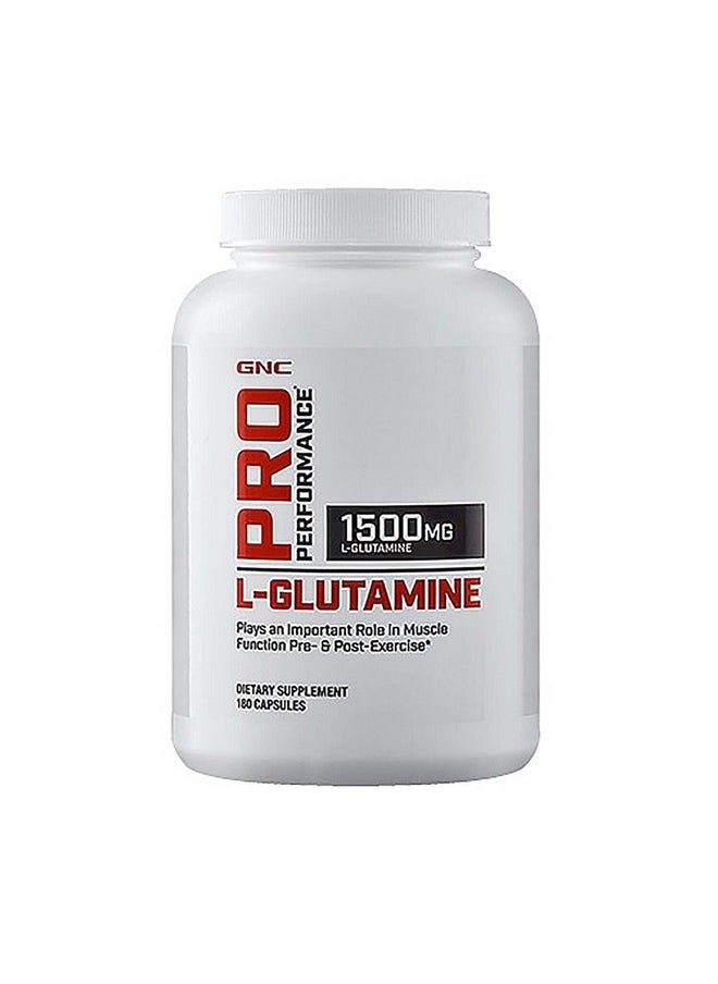 GNC - Pro Performance L Glutamine 180 Capsules Supports Muscle Recovery - Image 1