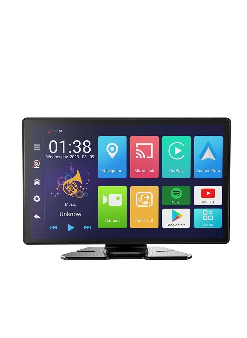 بورودو شاشة تابلت أندرويد كار بلاي 9 بوصة ووسائط متعددة وتسجيل فيديو غير محدود / نظام تشغيل أندرويد 10 / إير بلاي وأندرويد كاست ميرورينغ / ذاكرة 4 جيجابايت + 64 جيجابايت / ذاكرة وصول عشوائي 4 جيجابايت + 64 جيجابايت - أسود - Image 2