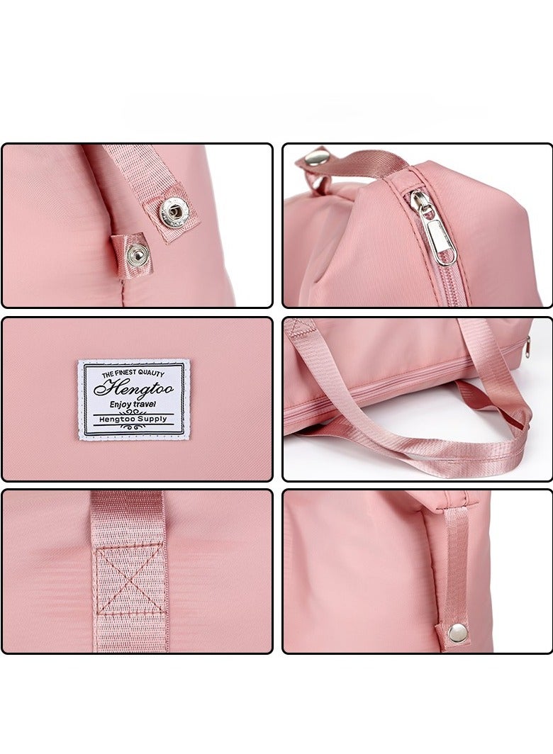 قماش أكسفورد حقيبة سفر قابلة للتوسيع للجنسين، خفيفة الوزن، حقيبة يد كبيرة السعة مقاومة للماء، حقيبة كتف مع جيب مبلل، أفضل حقيبة لليلة واحدة للسفر، الرياضة، الصالة الرياضية، والعطلات - Image 4
