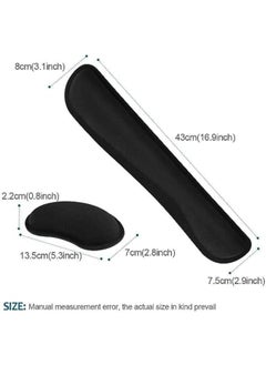 SCIENISH Memory Foam Wrist Rest Pad And Mouse Wrist Rest Support Cushion For Working Gaming Office Computer Laptop Mac Set Of 2  - Image 2