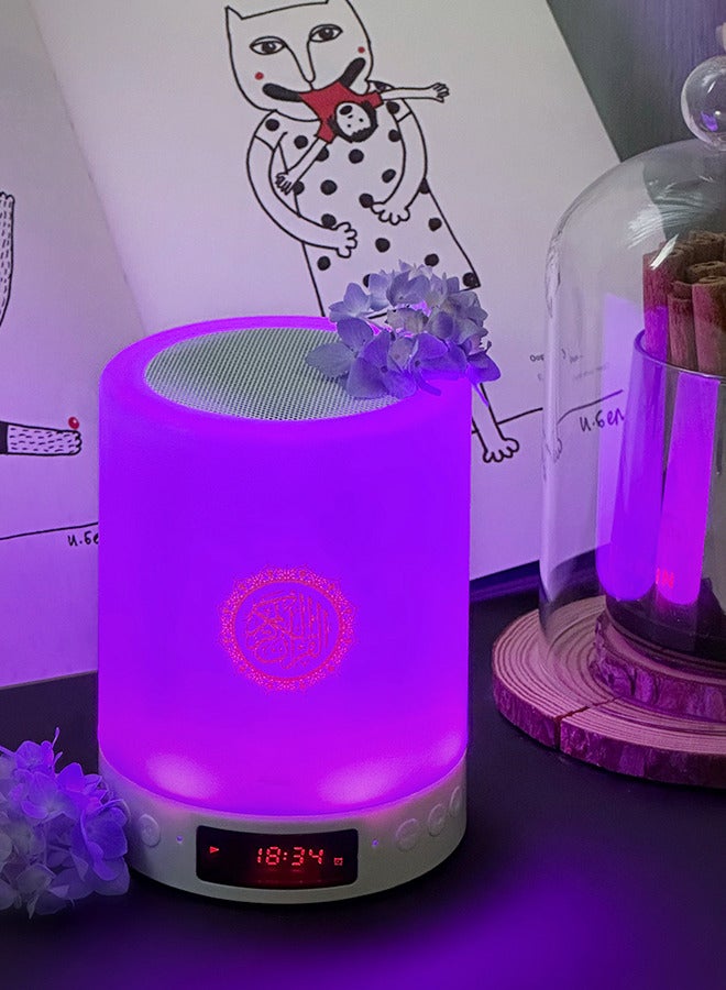 Premium Quran Speaker, Bluetooth Connectivity, with Colorful Lights, Sleep Night Light, Alarm and Clock - Portable Islamic Audio Device for Home and Travel ，Ideal Gift for Muslims  - Image 5