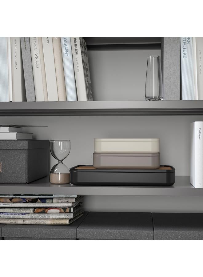 erorex Box with lid, light beige, 12x24x6 cm - Image 4