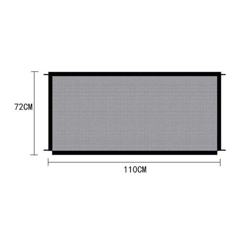 Dog Safety Gate Pet Safe Mesh Fence Portable Folding Baby Safety Gate Install Anywhere 110*72CM - Image 4