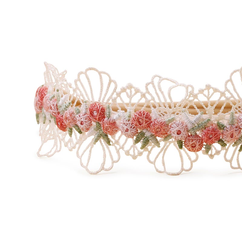 BFNAAgirl Baby Girl Floral Headband Nylon Flower Crown Elastic Hairband 3pcs Hair Accessories Gift for Girls (9561) - Image 5