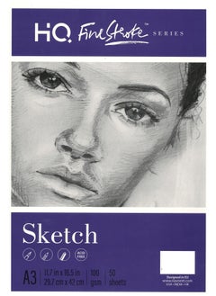HQ A3 Size Sketch Pad 50 Sheets 100gsm Thickness  - Image 1
