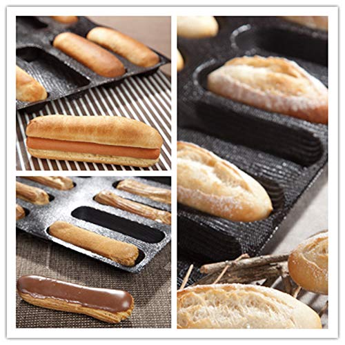 BLUE DROP Bluedrop Silicone Hot Dog Bread Forms Mini Baby Sandwich Baking Molds Food grade Perforated Eclair Sheets for Home Oven - Image 3