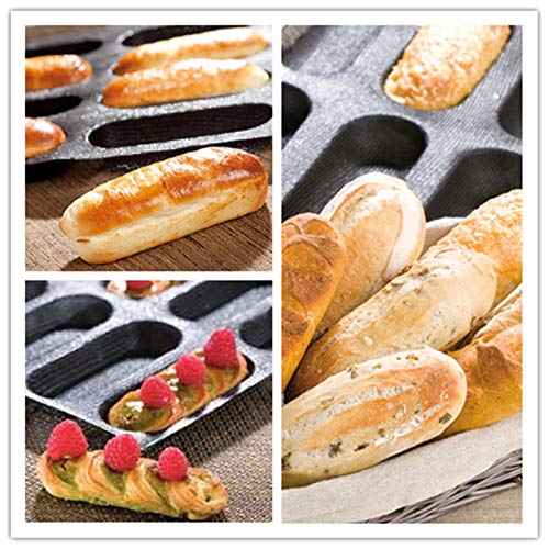 BLUE DROP Bluedrop Silicone Hot Dog Bread Forms Mini Baby Sandwich Baking Molds Food grade Perforated Eclair Sheets for Home Oven - Image 4
