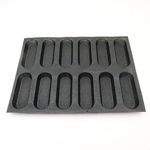 BLUE DROP Bluedrop Silicone Hot Dog Bread Forms Mini Baby Sandwich Baking Molds Food grade Perforated Eclair Sheets for Home Oven - Image 1