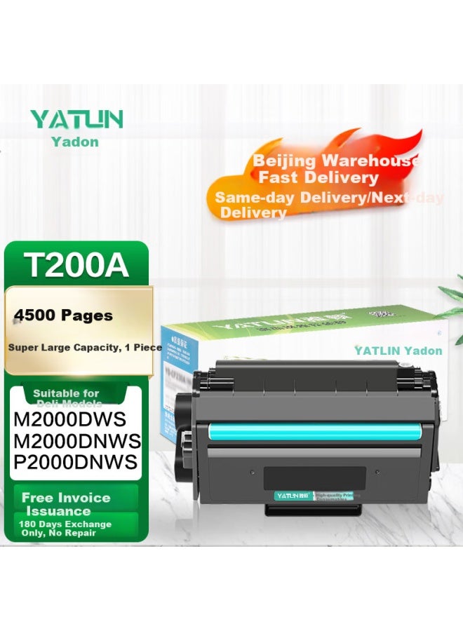 Yatun Compatible Toner Cartridge For Deli M2000dws, Deli T200, Deli M2000dnws Printer, P2000dnws Printer Toner Cartridge, T200 Ink Cartridge, T200a Toner Cartridge