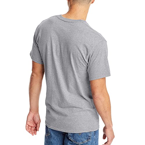 Hanes Mens Beefyt T-shirt, Heavyweight Cotton Crewneck Tee, 1 Or 2 Pack, Available In Tall Sizes Fashion-t-shirts, Light Steel - 1 Pack, XX-Large US - Image 2
