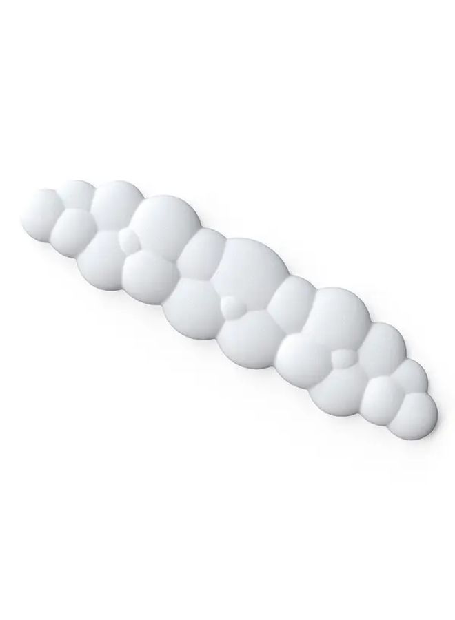 Cloud Shaped Memory Foam Wrist Rest With Silicone Mouse Pad Short White - Image 4