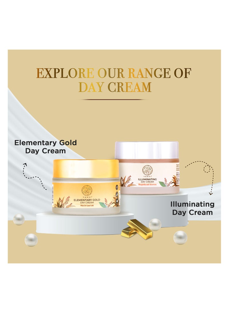 Yahvi Elementary Gold Day Cream With 24 Carat Gold 50ml - Image 3