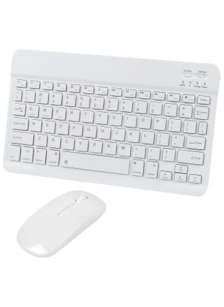 Bluetooth Wireless Keyboard and Mouse Combo,Ultra-Slim Ergonomic Small Rechargeable Bluetooth Keyboard Mouse Set for Apple iPad iPhone Samsung Tablet Phone Android PC Computer Mac Smartphone(White) - pzsku/Z05605E092C5F4BAF486CZ/45/_/1729159254/ae057222-82a1-4f86-a623-d92114123a09