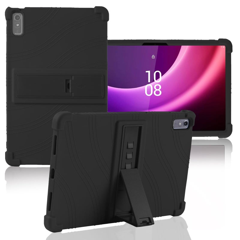 ATOOZ for Lenovo Tab P11 Gen 2 11.5 Inch 2023 Case, Kids Soft Silicone Cover With PC Stand, Shockproof for Lenovo P11 2nd Gen 11.5 Tablet (Black) - Image 1