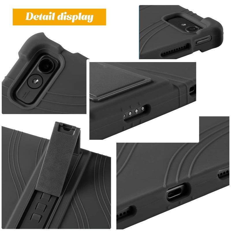 ATOOZ for Lenovo Tab P11 Gen 2 11.5 Inch 2023 Case, Kids Soft Silicone Cover With PC Stand, Shockproof for Lenovo P11 2nd Gen 11.5 Tablet (Black) - Image 4