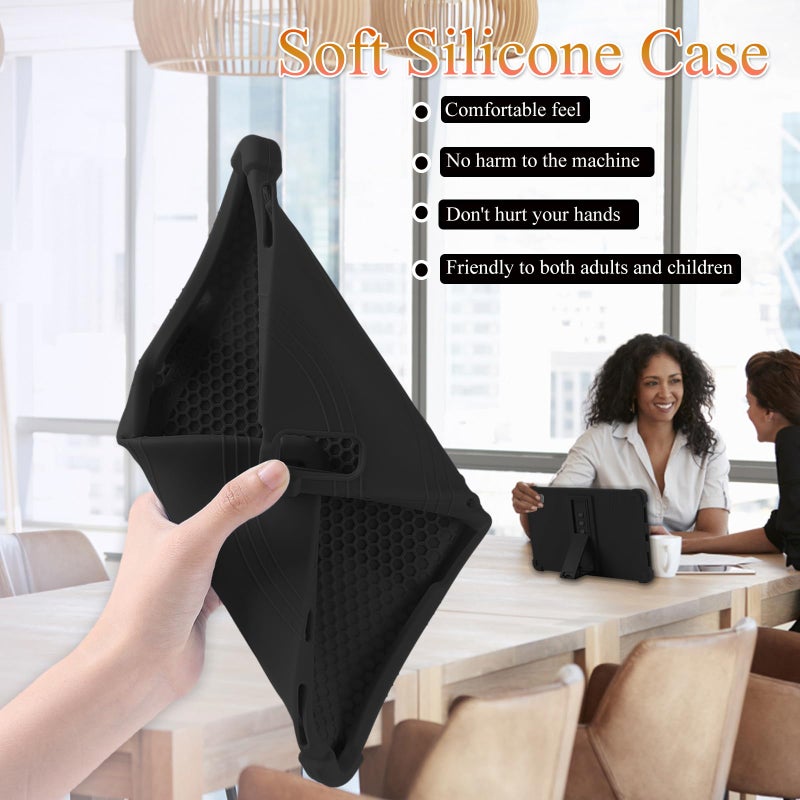 ATOOZ for Lenovo Tab P11 Gen 2 11.5 Inch 2023 Case, Kids Soft Silicone Cover With PC Stand, Shockproof for Lenovo P11 2nd Gen 11.5 Tablet (Black) - Image 5