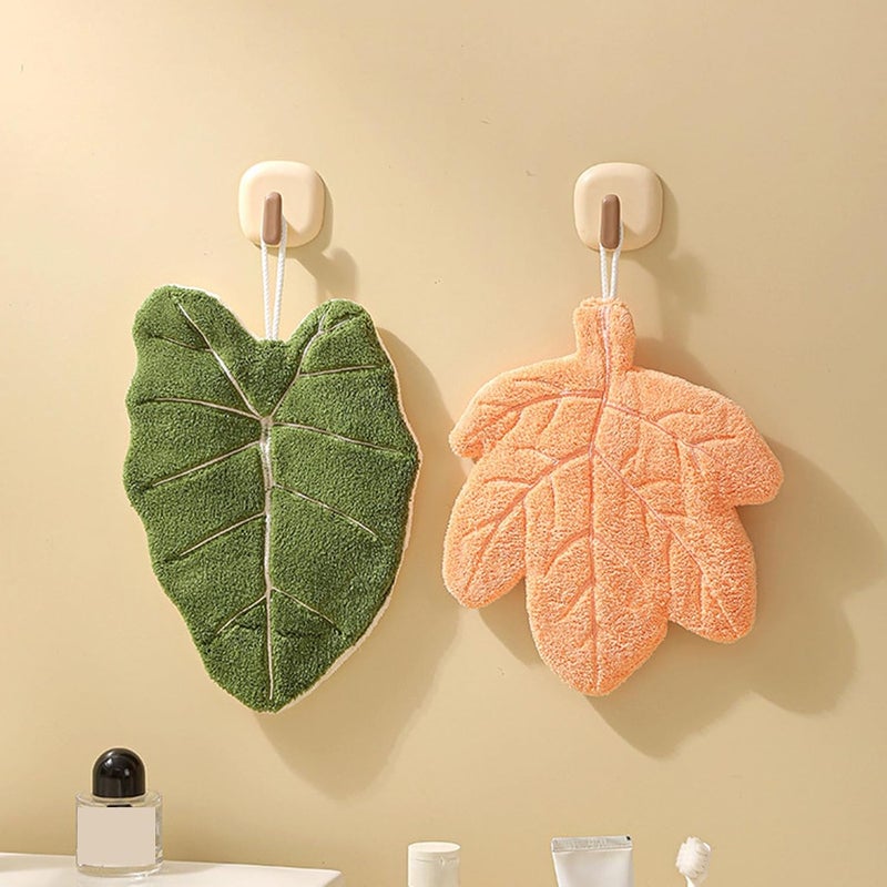 Decorative Designs Hand Towel Corals Fleece Materials Fast Drying Hanging Rope for Preschool Home Travel Use Space Saving Hand Towel - Image 4