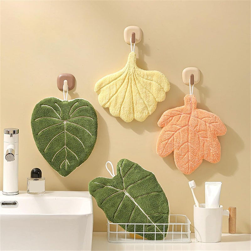 Decorative Designs Hand Towel Corals Fleece Materials Fast Drying Hanging Rope for Preschool Home Travel Use Space Saving Hand Towel - Image 5