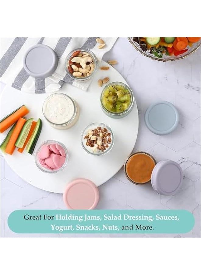 HOOKOR - 【6 Pack】 Salad Dressing Container To Go, 2.7 oz Glass Small Condiment with Lids, Dipping Sauce Cups Set, Leakproof Reusable for Lunch Box Work,Picnics and Travel - Image 1
