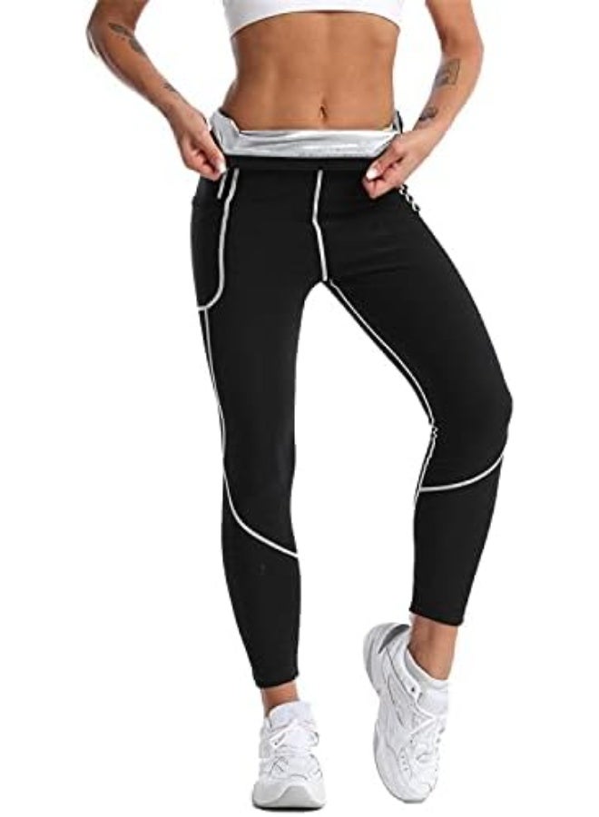 انسجام بدلة ساونا نسائية - طقم من قطعتين (جاكيت + بنطلون) - نسيج فاخر لتحسين التعرق وتشكيل الجسم - Image 3