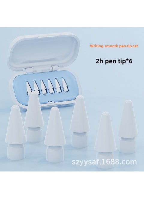 Apple Replacement Pen Tip For Applepencil1/2 Generation Pro Universal Pen Tip Silent Needle Pencil Tip-Specifications:6 Pack 2h Nib*6