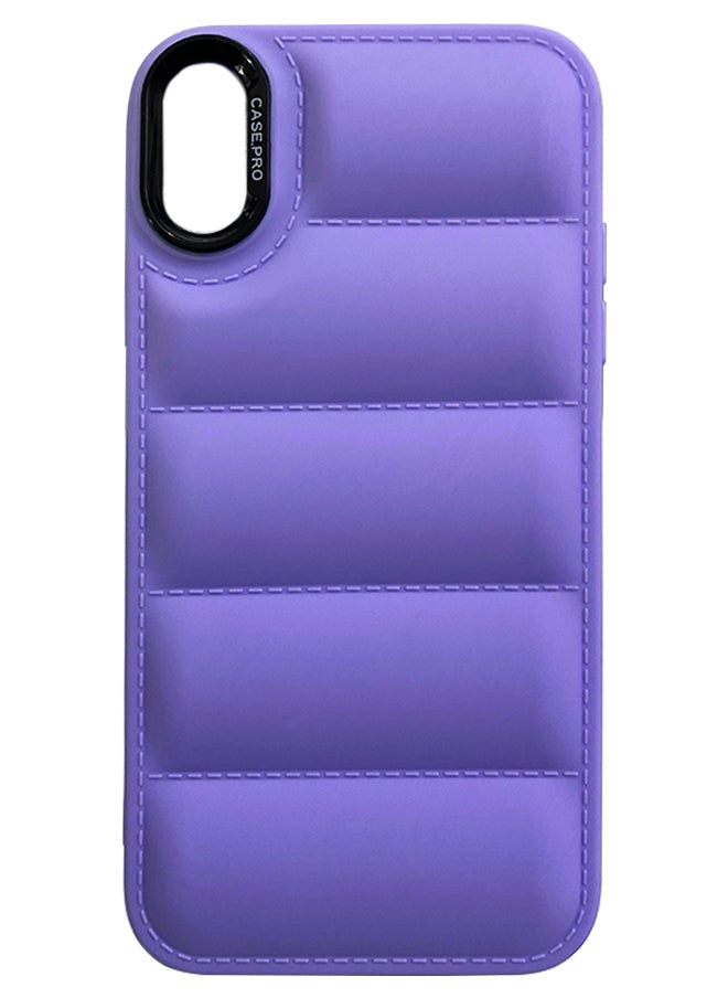 Generic Iphone X/XS Puffer Case, Stylish and Protective Down Jacket iphone Cover, Protective Puffer Case for iPhone X/XS - Purple  - Image 1