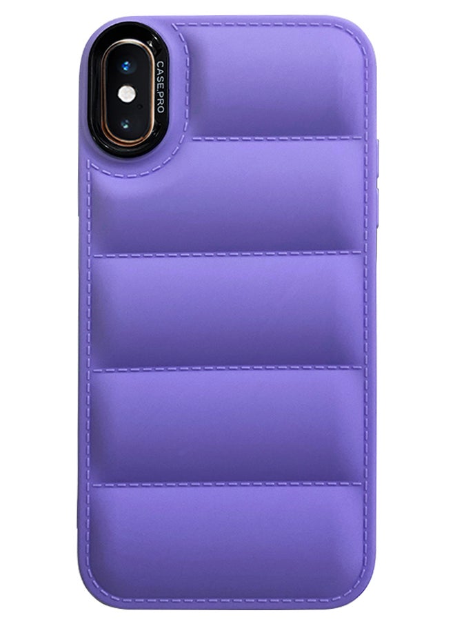 Generic Iphone X/XS Puffer Case, Stylish and Protective Down Jacket iphone Cover, Protective Puffer Case for iPhone X/XS - Purple  - Image 2
