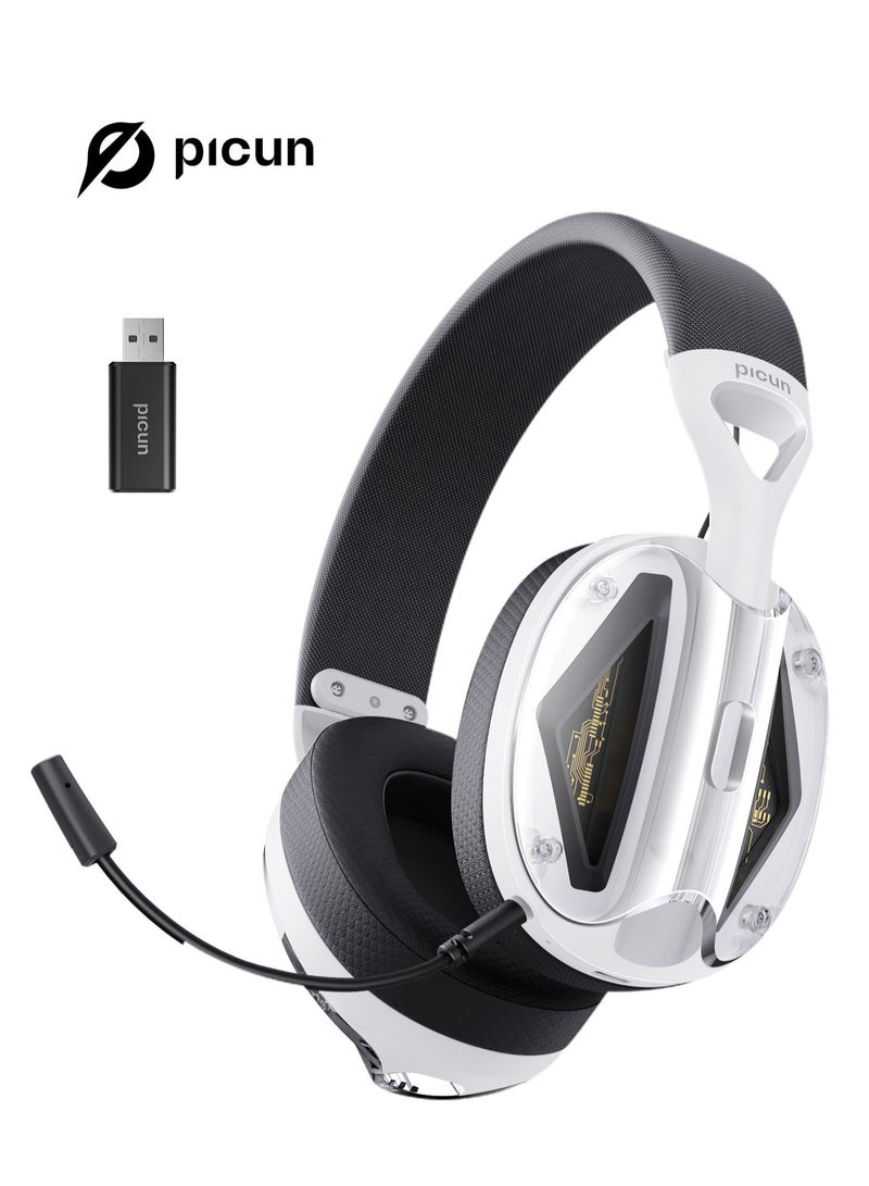 بيكن سماعة رأس لاسلكية للألعاب G1، ثلاثية الأوضاع 2.4 جيجاهرتز/بلوتوث/USB-C، صوت محيطي ثلاثي الأبعاد، صوت مكاني، ميكروفون عالي الدقة ENC، سماعات رأس خفيفة الوزن لألعاب PS5 والكمبيوتر الشخصي والهاتف - Image 1