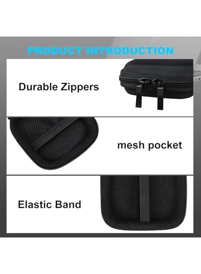 Lacdo Hard Drive Carrying Case For Crucial X9 Pro Crucial X10 Pro Portable Ssd Usb A Adapter 1Tb 2Tb 4Tb Usb 3.2 External Solid State Drives Shockproof Water Repellent Storage Travel Bag Black Plus Black  - Image 3