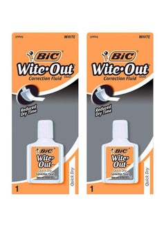 Bic Quickdry Wite Out Correction Liquid With Foam Brush .7Oz (2Pack)  - Image 3