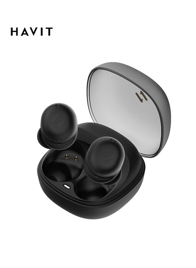 havit Enc Noise Cancelling Bluetooth Headphones, Microphone Wireless Earbuds, Fits the Ears, High Sound Quality, Suitable for Fitness, Music, Games, Work - Image 1