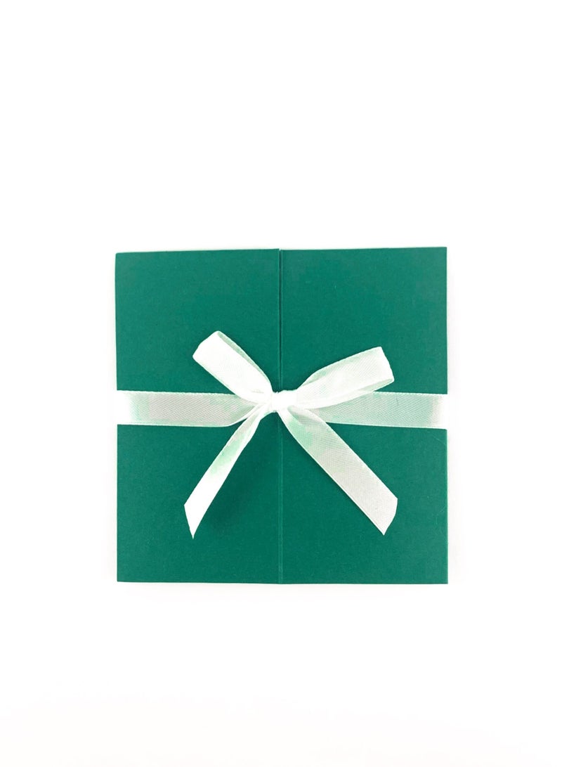 Wow Cards Green Box-shaped Greeting Card with beautiful paper tulips - Image 3