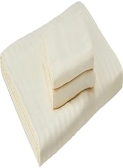 Rosa Home Rosa Home Bed Sheet Set Satin Single Bed Sheet Set Solid Bed Sheet 3 Pieces Creamy Single Size 180*220 cm 