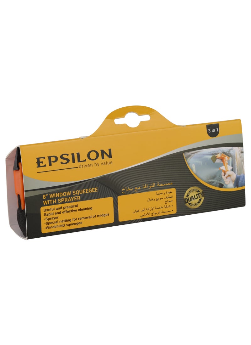 Epsilon Window Squeegee with a Sprayer- EPS1245| Windshield Squeegee Compatible with All Window Types| Perfect for Cleaning and Wiping Room, Bathroom, Kitchen| Premium-Quality, Highly Durable, Light-Weight  - Image 1